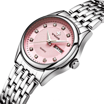 2021 Low MOQ Hot Selling Minimalist Ladies Luxury Wrist Stainless Steel OEM Women Watches  WWOOR 8824